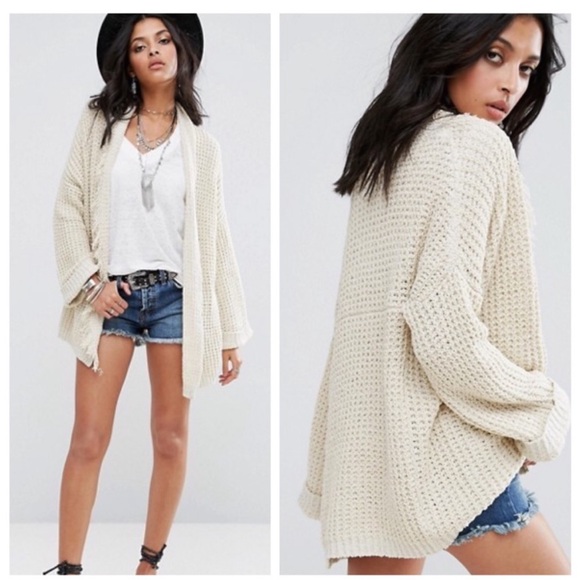 Free People Sweaters - Free People I’ll Be Around Cardi Cream Small